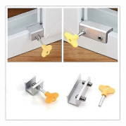 Barnfönstersäkerhetslås - Skjutdörrslås - Aluminiumlegering 5 st