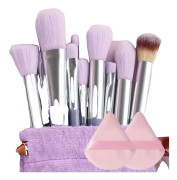 Makeupborstsats, 13 Borstar, Professionell Kvalitet,13st Lila pp