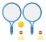 Tennisracket för barn 2-15 år, tennisracketset för barn, badmintonracket med tennisboll och 2 fjäderbollar, blå Blue