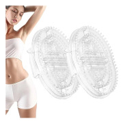 Body Massage Brush 2-pack - Anti-Cellulite Dry Brush for Skin Exfoliation - Ergonomic Body Scrubber for Arms and Legs Transparent