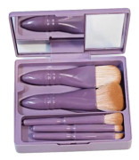 Makeupborstsats, Bärbar Design, Multifunktionell Användning,LILA