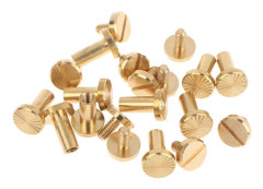 10 st massiva mässingsbindande Chicago-skruvar Bältesskruv Spiknit R 8d 4x9mm