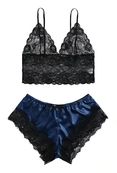 Sexig spets genomskinlig nattlinne för kvinnor Andningsbar camisole och F