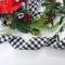 /EA/Vit och svart rutig jutesnöre julband (5 cm x 6 m) inslagningsband för jul