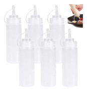 6 pcs 8 oz Spice Bottle, Sauce Bottles, Plastic