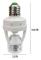 Socket with PIR motion sensor lamps with E27 socket for indoor use with time and light adjustment,