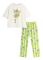 Tinkerbell Pyjamas för kvinnor/damer, kortärmad, lång pyjamasuppsättning M Vit/ White/Green M