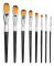 8 Styck Artist Paint Brush Set Nylon hårborstar för olje-/akryl-/akvarellmålning