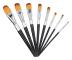 8 Styck Artist Paint Brush Set Nylon hårborstar för olje-/akryl-/akvarellmålning