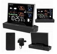 VÄDERSTATION METEO HYGROMETER BAROMETER TERMOMETER KLOCKA