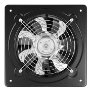 Ventilationsfläkt - Frånluftsfläkt 20 cm - Låg Ljudnivå - 2800 Varv/min - 80 W - 220 V - AC-drift - Skyddsgaller - Svart