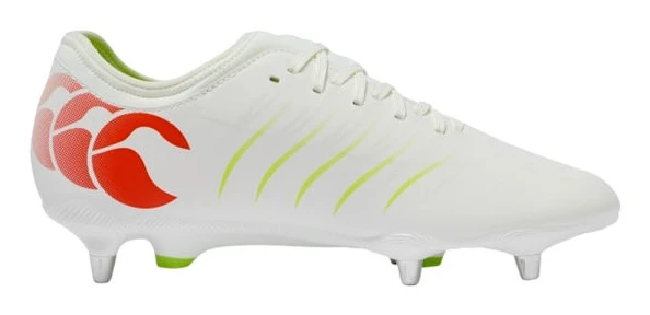 Canterbury Herr Phoenix 2.0 Team Fotbollsskor för Mjukt Underlag 6.5 White/Orange 6.5 UK