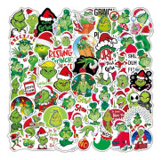 Ghyt Grinch juldekaler | 50 st | Vattentät vinyldekal