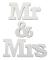 White Letter Wedding Decoration, Mr and Mrs Table Decoration