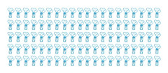 100 Pcs Paper Clips Cute Cartoon Heart Shaped Hollow Long Tail Clips Paper Clips Office Supplies Blue