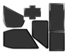 DEMCiflex 0476, Dammfilter, Svart, NZXT Phantom 530, 6 styck
