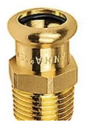 Gängnippel/adapter 3/8-12 mm – 3/8-12 mm Cu press. M och V-kopplingar – rödgods