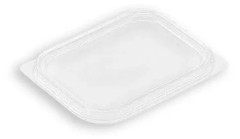 Lock till foliebricka, Plus Pack, rektangulär 114x88x9mm RPET, transparent, förp. a 100 st livsmedelsgodk