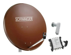 Schwaiger SPI9962SET6 Parabolkit Antal mottagare: 8 80 cm