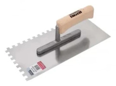 Modeco paca i rostfritt stål, tandat grepp i trä 280x130x10mm - MN-73-410