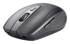 DELTACO MS-809 - Mus - tyst, 1600 dpi - 6 knappar - trådlös - 2.4 GHz - trådlös USB-mottagare - svart - hängande låda
