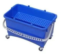 Hink 28 l 570x355x320 mm för droppsystem komplett med galler/hjul blå, st