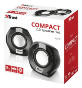 Trust Polo - Högtalare - 2.0-kanals - USB - 4 Watt (Total) - svart