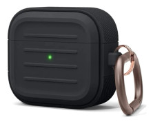 elago - Fodral laddningsfodral för trådlösa öronsnäckor - premiumsilikon - svart - för Apple AirPods (3:e generationen)