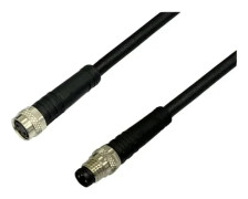 BKL Electronic 2700039 sensor-aktuatör-förlängningskabel M8 rak kontakt rakt anslutning 5 m (RJ): 4 1 st