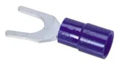 Gaffelkabelsko blå 1,5-2,5mm²bulthål Ø6,4mm, längd 25,5mmindv. diameter Ø4,5mm - (100 st.)