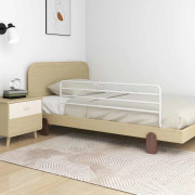 vidaXL Sängskena för barn vit (76-137)x55 cm tyg