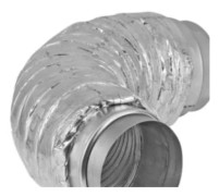 Flex ljuddämpare Ø125-1200 – MF/MF 50 mm iso – PE-ytbeläggning