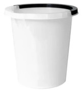 Hink 5 ltr rund med handtag vit,5 st/krt