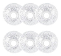 6 st fasetterade ljuskronor Bobeches Ljushållare Bobeche 4 sidohål 4 tum Akryl Klar Ersättning Elegant Lampskärm Ljusstake för Hängande Hem R