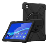 eSTUFF - Baksidesskydd för surfplatta - silikon, polykarbonat - svart - 11.5" - för Lenovo Tab P11 ZA7R, ZA7S, ZA7X, ZA7Y, ZA82, ZA83