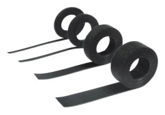 Hebotec 11-KE10002,5FRT Kardborreband för paketering Statisk del och fleecedel (L x B) 2500 mm x 10 mm Svart 2.5 m