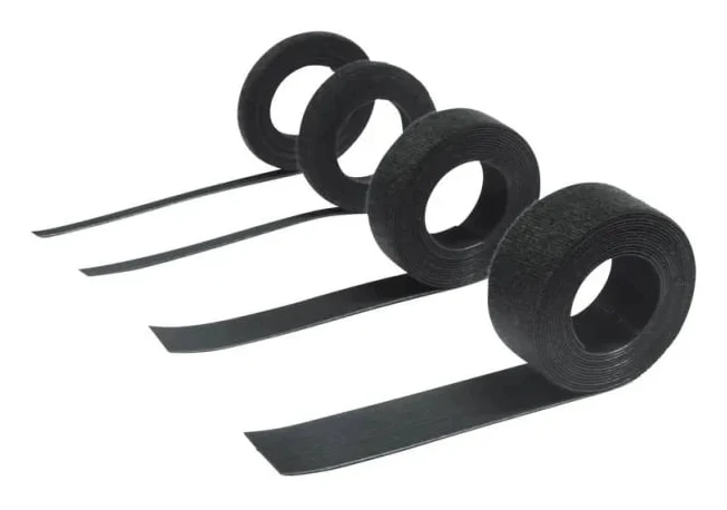 Hebotec 11-KE10002,5FRT Kardborreband för paketering Statisk del och fleecedel (L x B) 2500 mm x 10 mm Svart 2.5 m
