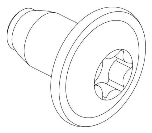 CUBIC Skrue, gevindformende, torx, flange, pakke med 500 stk.