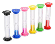 Sandtimer, 6 st färgglada timglas 30 sek / 1 min / 2 min / 3 min / 5 min / 10 min timglas, sandglas