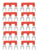 10 st Barrier Fork Type Strip 25A Kopparmaterial PVC-mantel TB Jumper Block Terminalremsor för hushållsapparater TB 2503