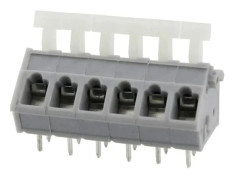 Degson fjäderkraftanslutningsblock 3,31 mm² poltal 10 grå 25 st