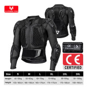 VEMAR 2025 Herr Ny Motorcykeljacka Moto Kroppsskydd MX Armor Motocross Racing Jacka CE-godkänd Motorcykel Moto Skyddsutrustning Black Armor Size XXL