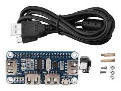 USB till UART Inbyggd 4-ports USB HUB HAT för Raspberry Pi B+ / 2B / 3B / Zero Zero W