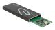 Delock - Förvaringslåda - M.2 - M.2 Card / SATA 6Gb/s - USB 3.2 (Gen 2) - svart