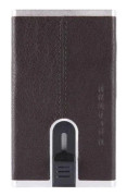 Piquadro Black Square i läder, korthållare, fyrkantigt glidsystem PP4825B3R-TM, brun (för män)