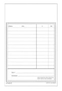 Kassablock 100 ark vitt perforerat papper L178xB100xH8mm, 25 st/fp