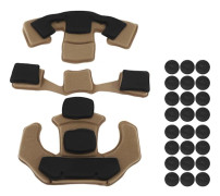 3-pack minnesskumspads, skyddande svampfoder, hjälmstoppning, universal för motorcykel, scooter, cykel, brun