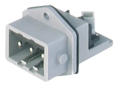 Hirschmann 932 145-106-1 Växelströmskontakt STASEI Kontakt hane inbyggd vertikal Totalt antal poler: 3 + PE 16 A Grå 1
