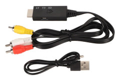 RCA till HDMI-omvandlare 720P 1080P HD-utgång AV till HDMI-adapter