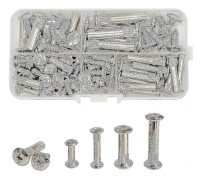 100 st (50 set) M4/m6(16/25/35mm) Anslutningsskruvar Bultar Möbelfästelement Bindningsskruvar Bultar För Ramar Skåp Skåp Träskivor